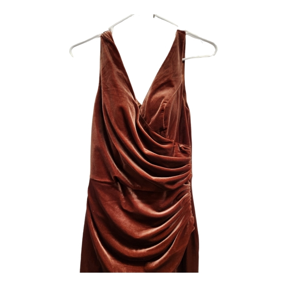 NWT Revelry Dawson Velvet Regular Maxi Dress Terracotta  Dress Size 4 - Picture 6 of 12